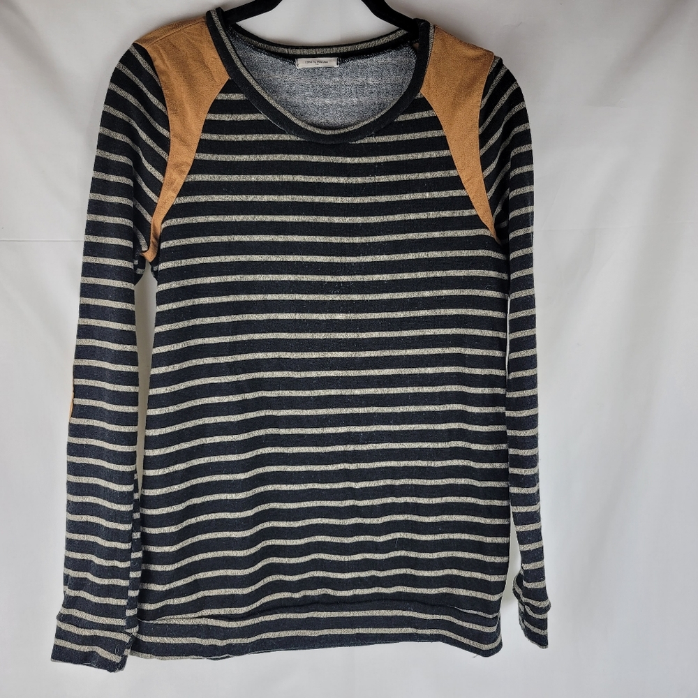 12 pm By Mon Ami Long Sleeve Striped Top AS IS